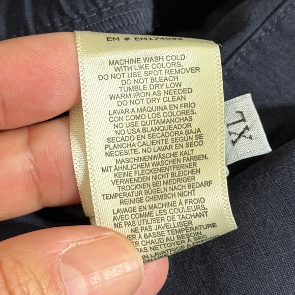 Cloth & Stone XL Navy Blue Sleeveless 100% Lyocell Belted Jumpsuit - Picture 8 of 9